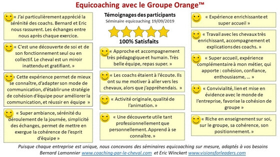 Equicoaching Groupe Orange, témoignages